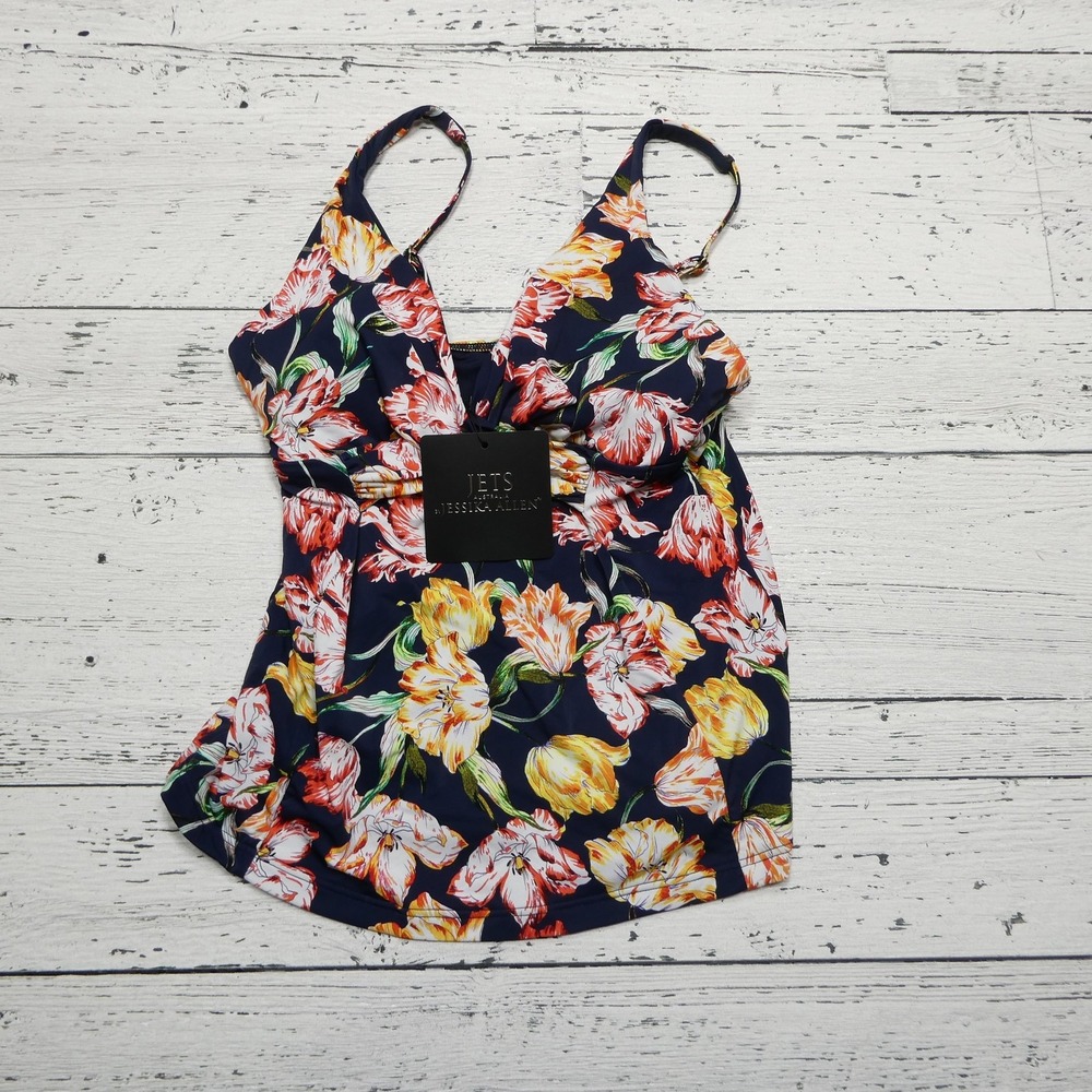 Jets by Jessika Allen Tankini Swimsuit Womens 6 Multi Fit Singlet Top Swimwear‎